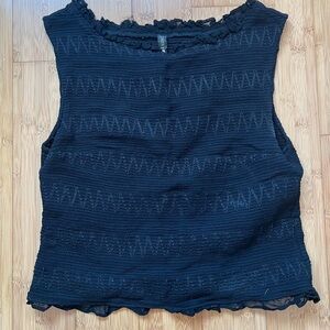 Plenty By Tracy Reese Womens Smocked Shell Blouse Black